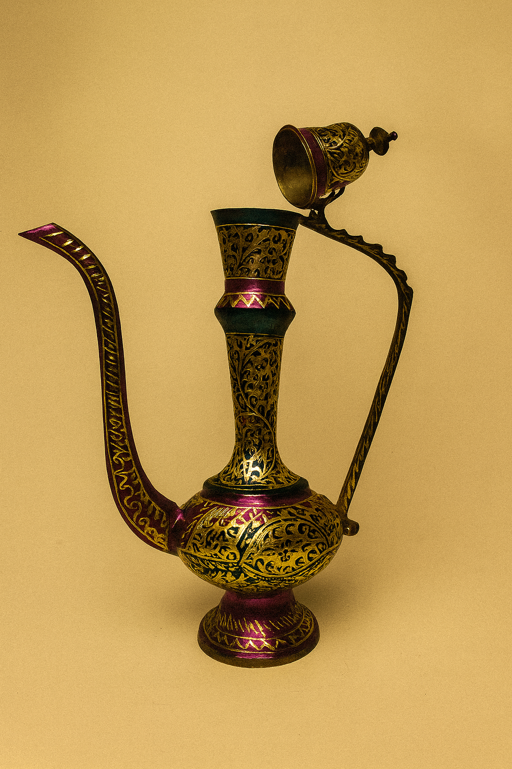 Regal Brass Persian Ewer