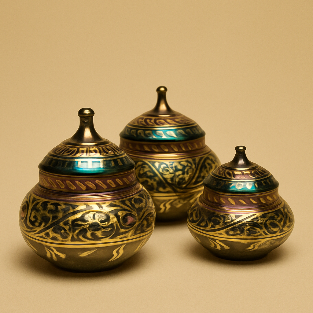 Royal Three-Tier Brass Jar