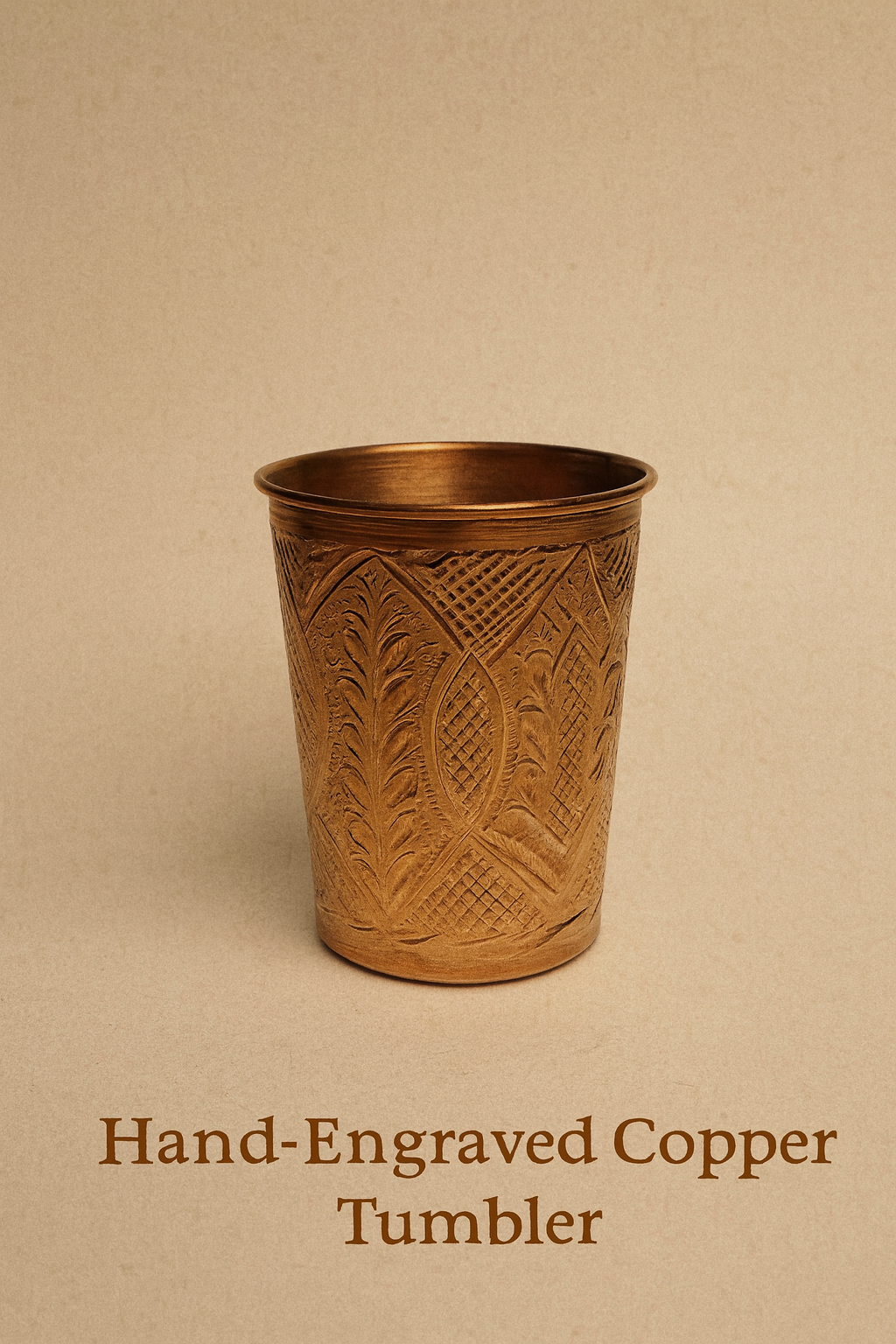 Hand-Engraved Copper Tumbler Trio (1 pc)