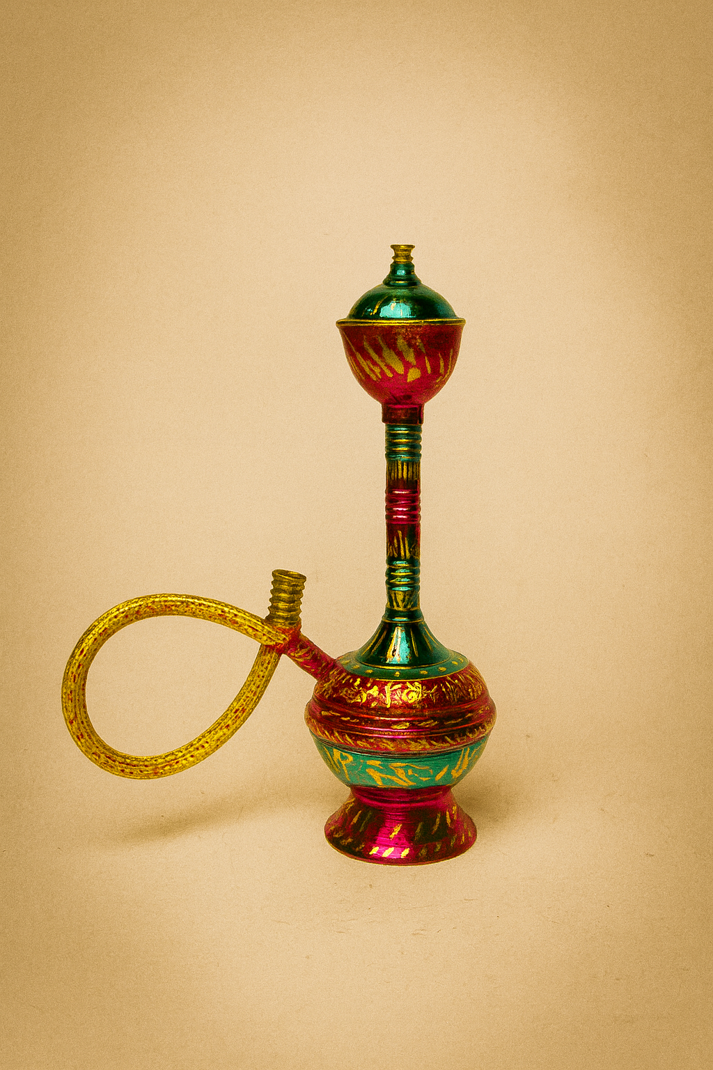Jewel-Toned Mini Brass Hookah