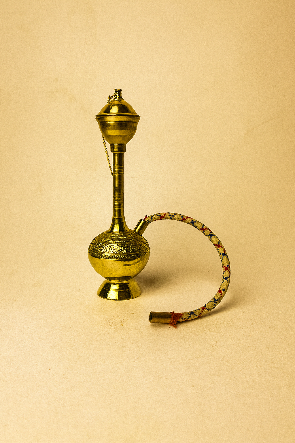 Jewel-Toned Mini Brass Hookah