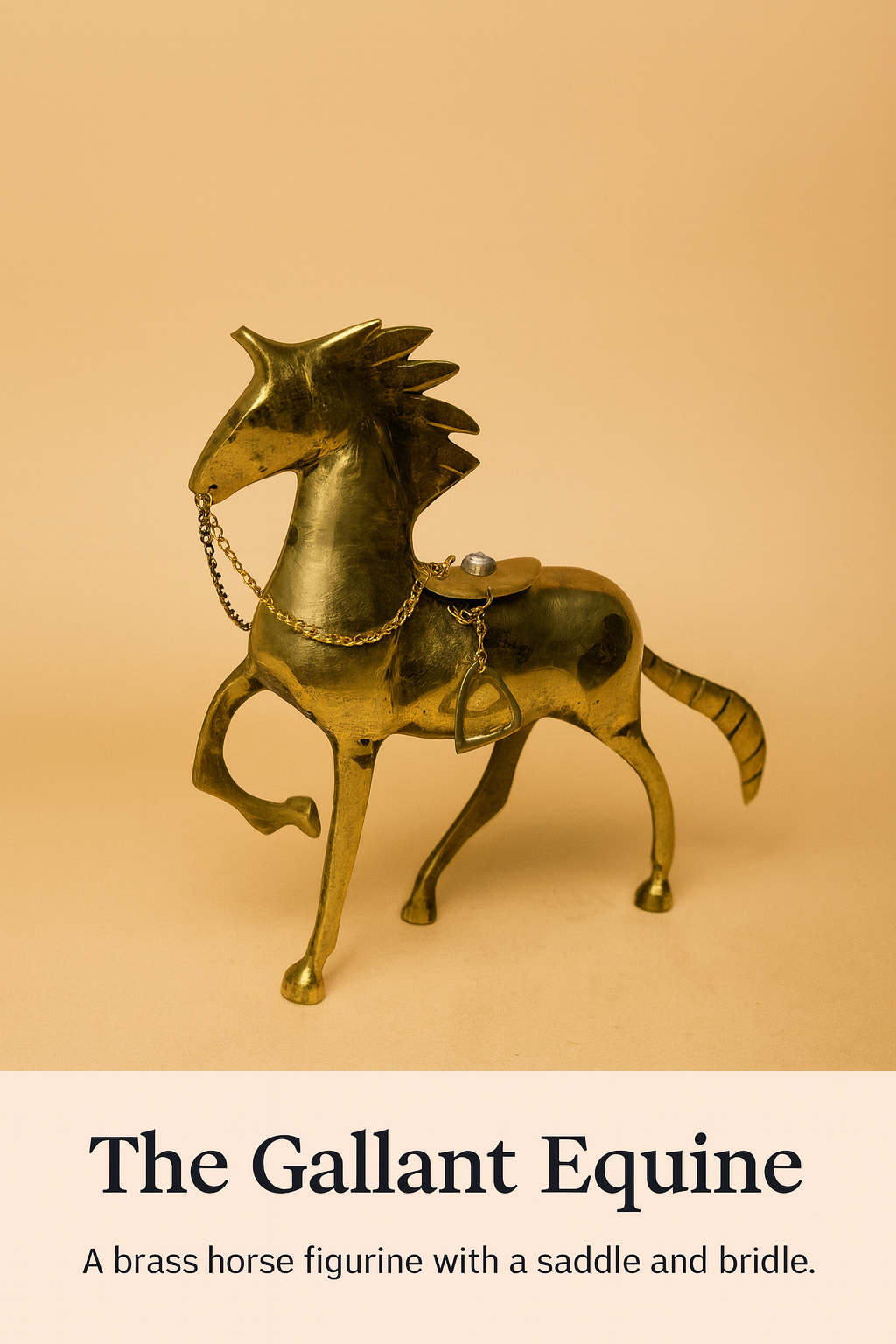 Regal Brass Horse Figurine