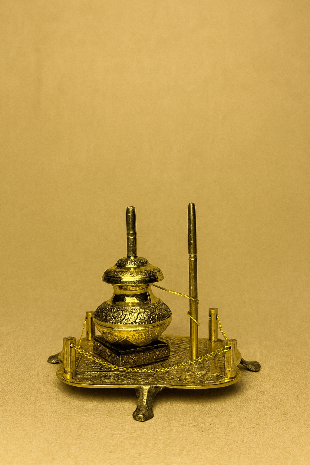 Antique Brass Miniature Kalash Decor Piece