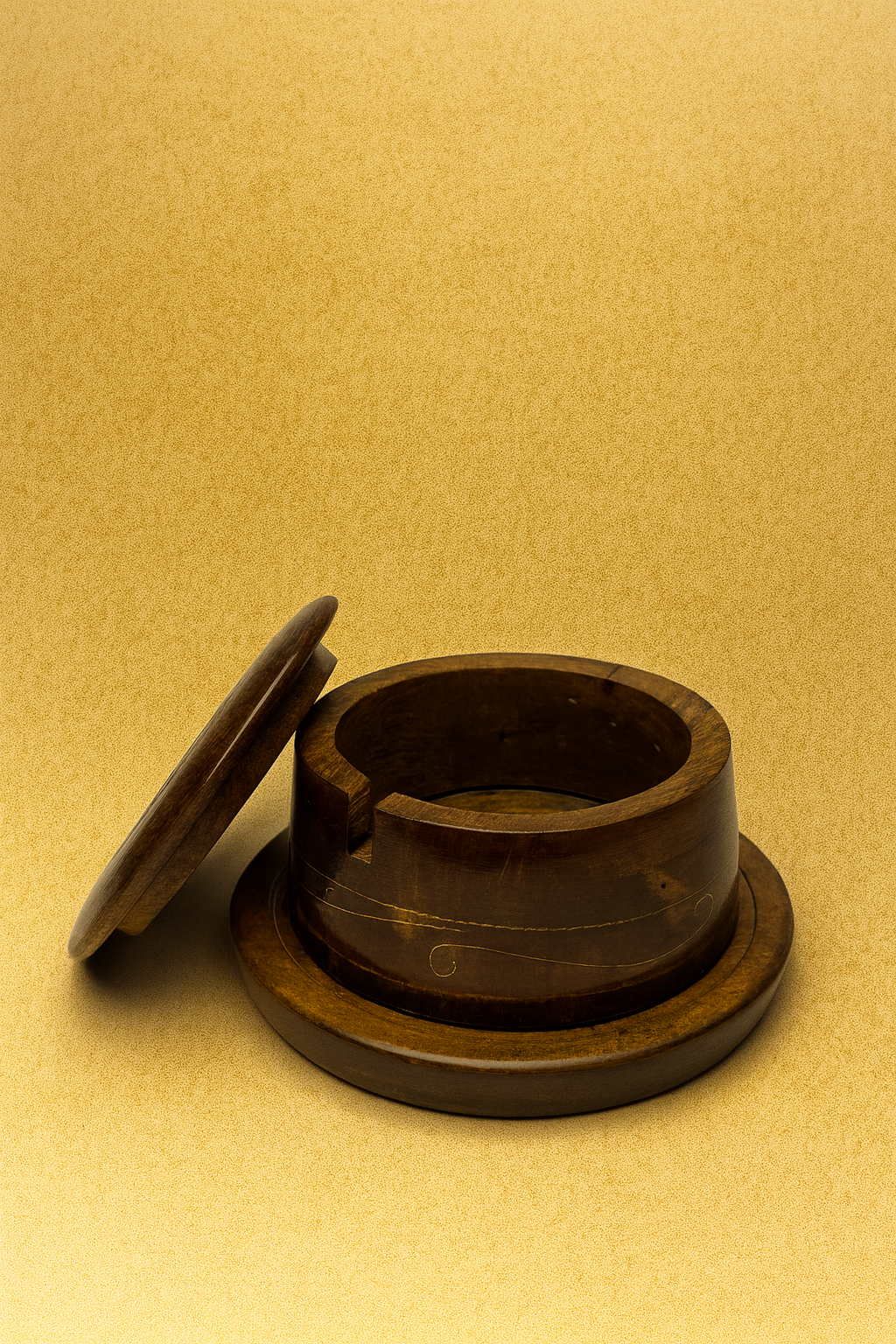 Handcrafted Wooden sugar pot with Lid