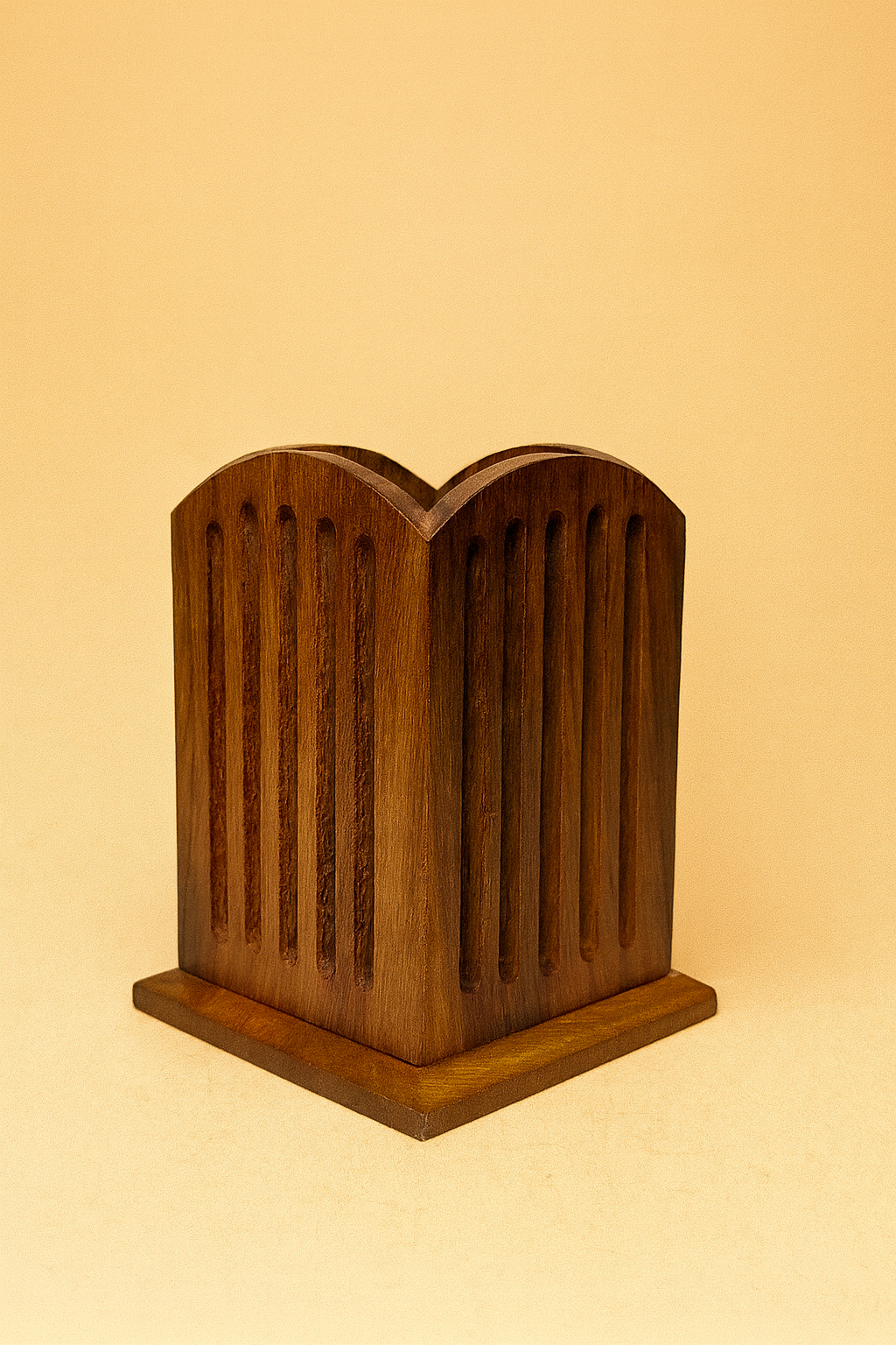 Rustic Walnut Desk Organizer