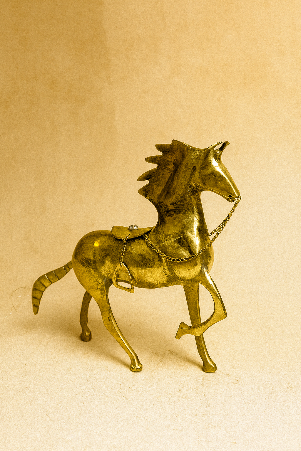 Regal Brass Horse Figurine