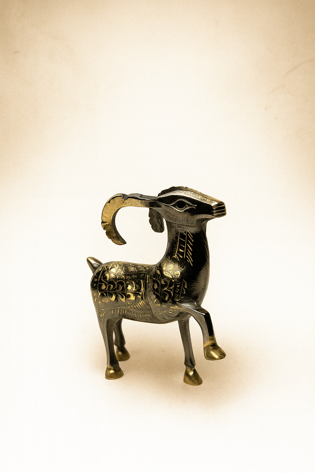 Regal Brass Mountain Markhor Figurine