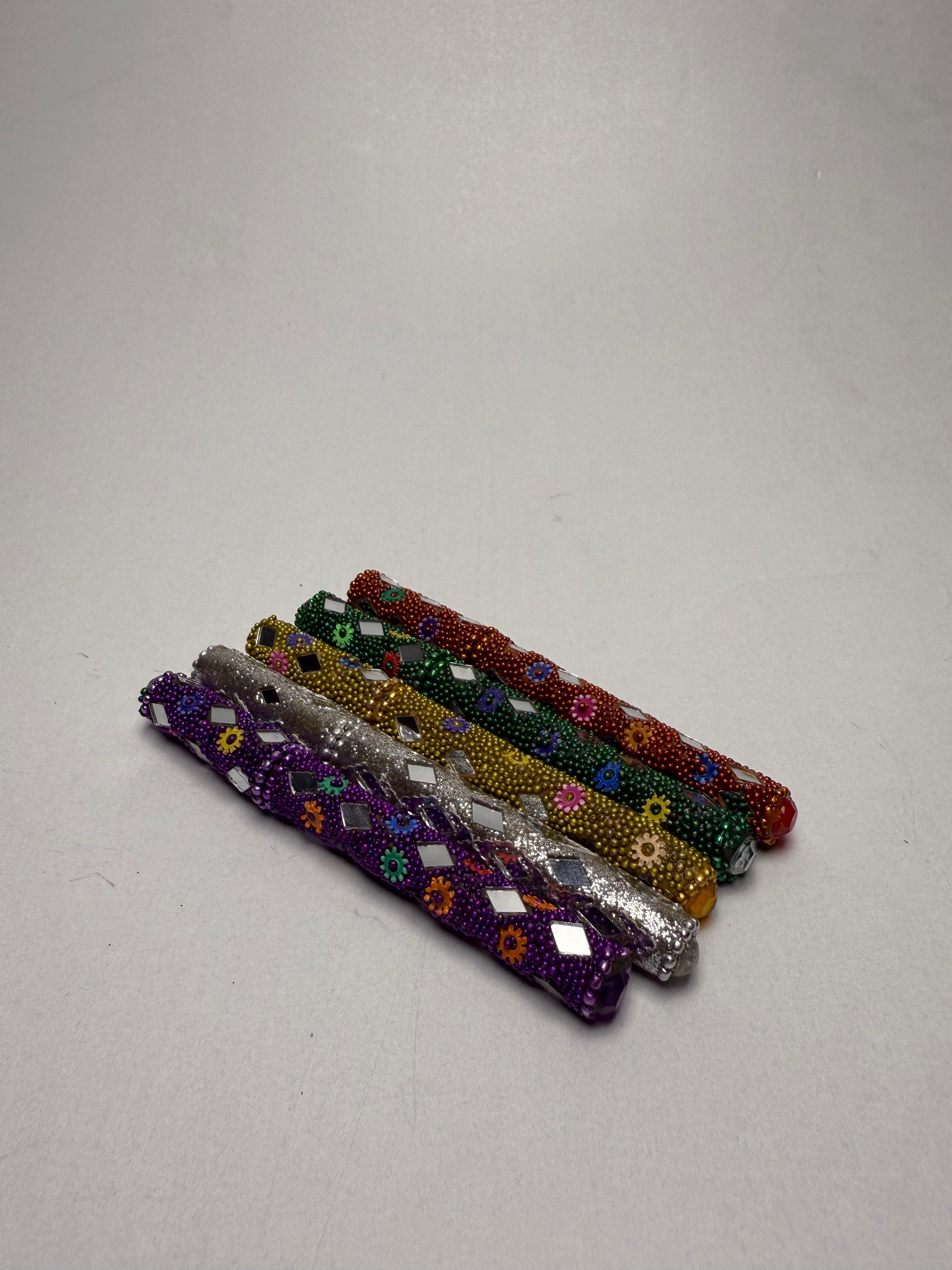 Handcrafted Beaded Ball Pen Set – 5 Colors