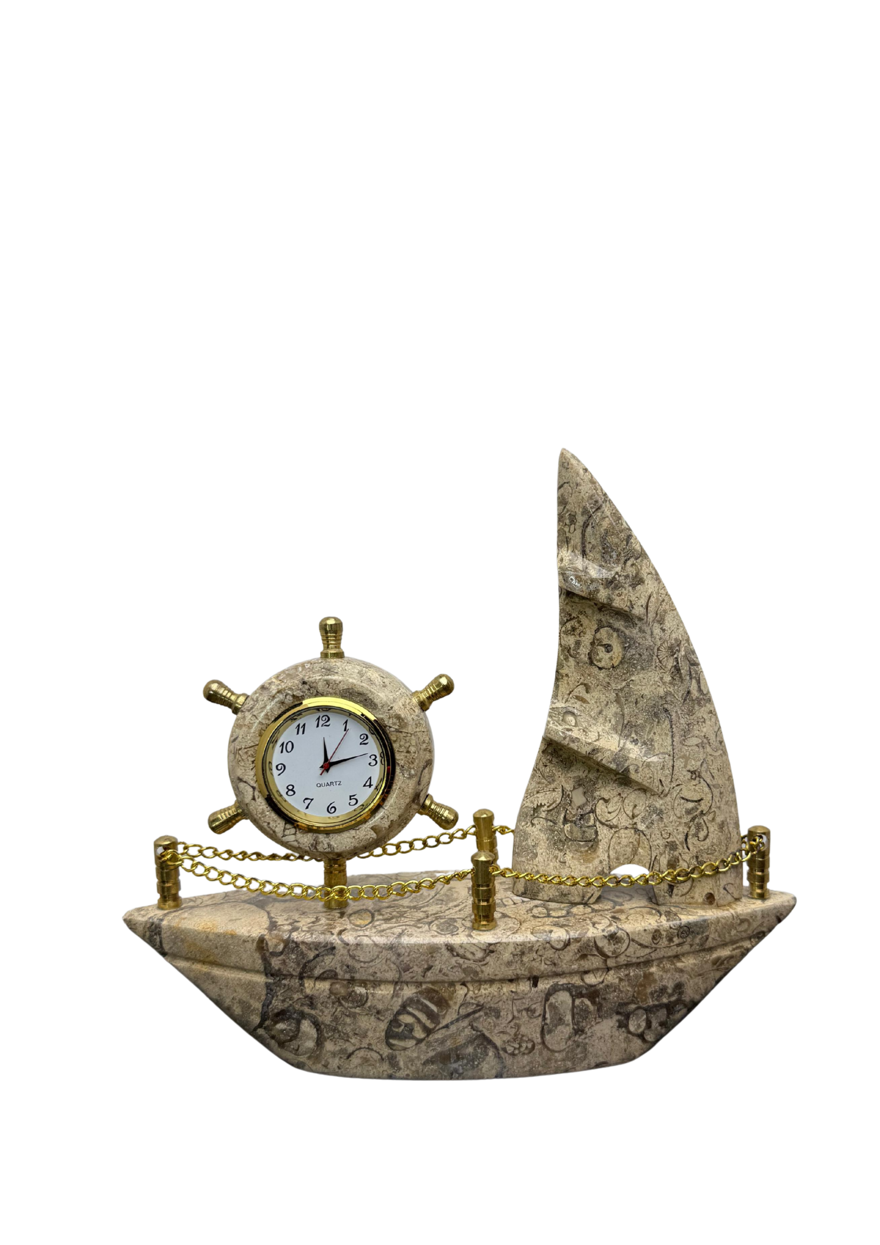 Sailing marble boat Clock