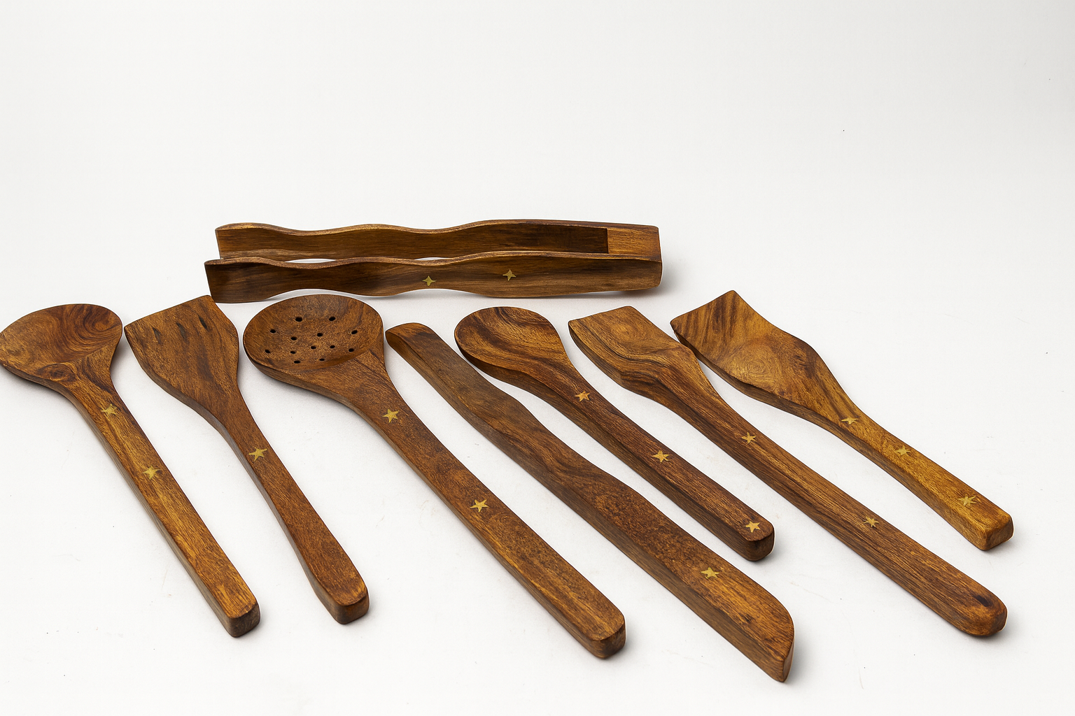 Handcrafted Wooden Kitchen Utensil Set – 7 Pieces