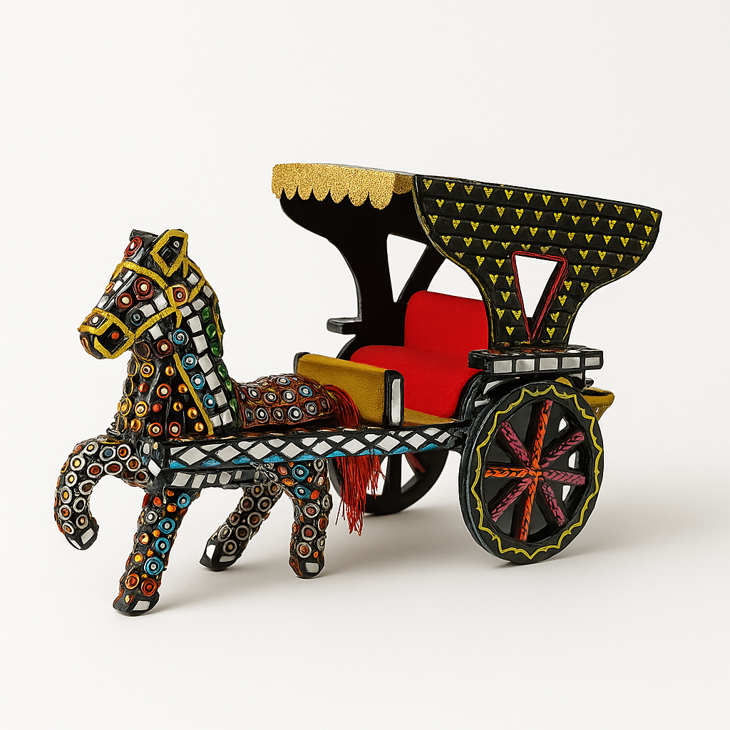 Handcrafted Decorative Horse Carriage Figurine