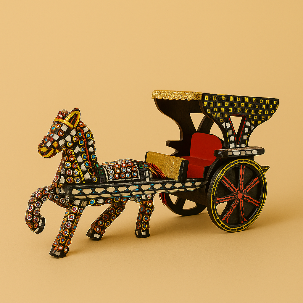 Handcrafted Decorative Horse Carriage Figurine