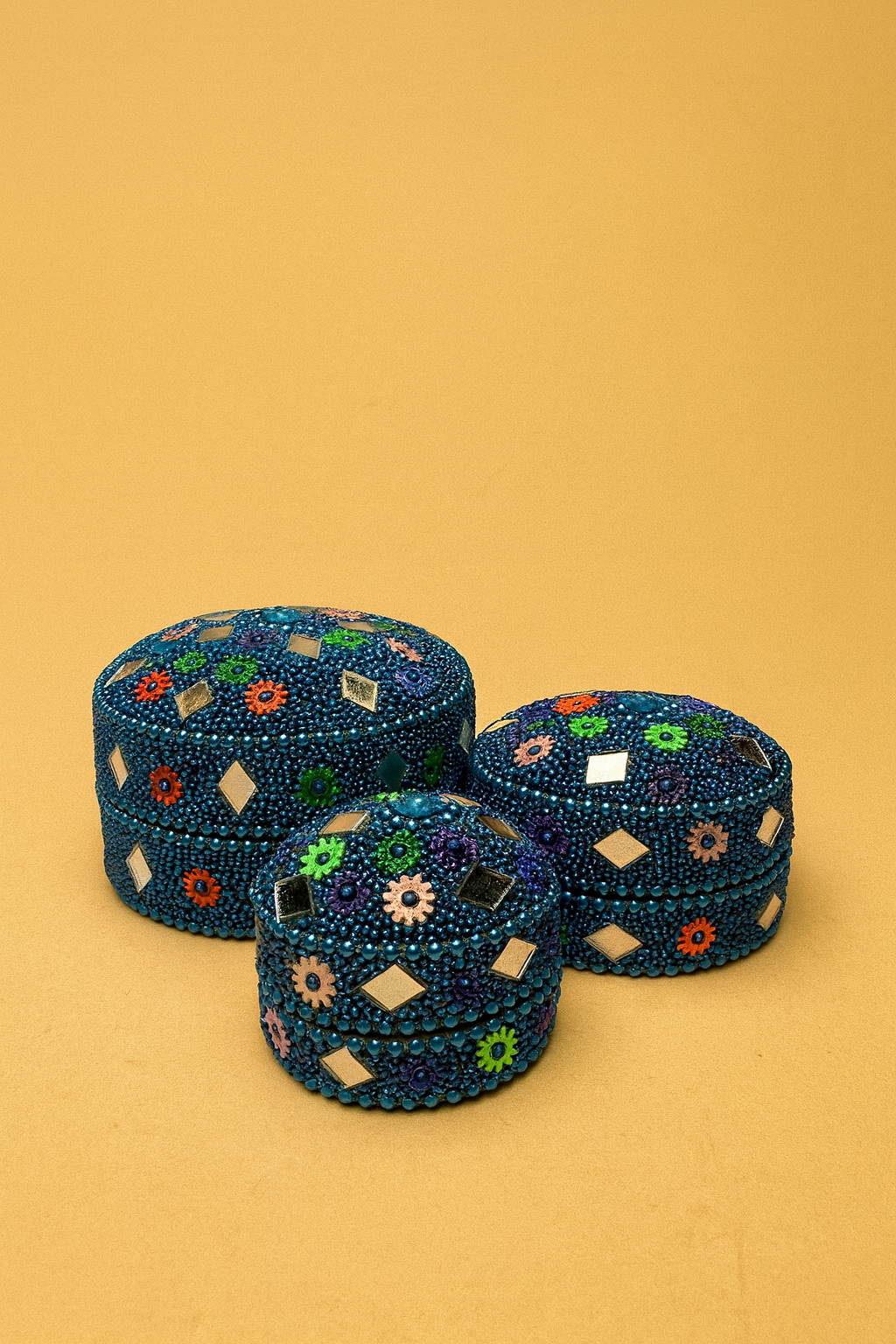 Handcrafted Beaded & Mosaic dressing tableBox Set of 3