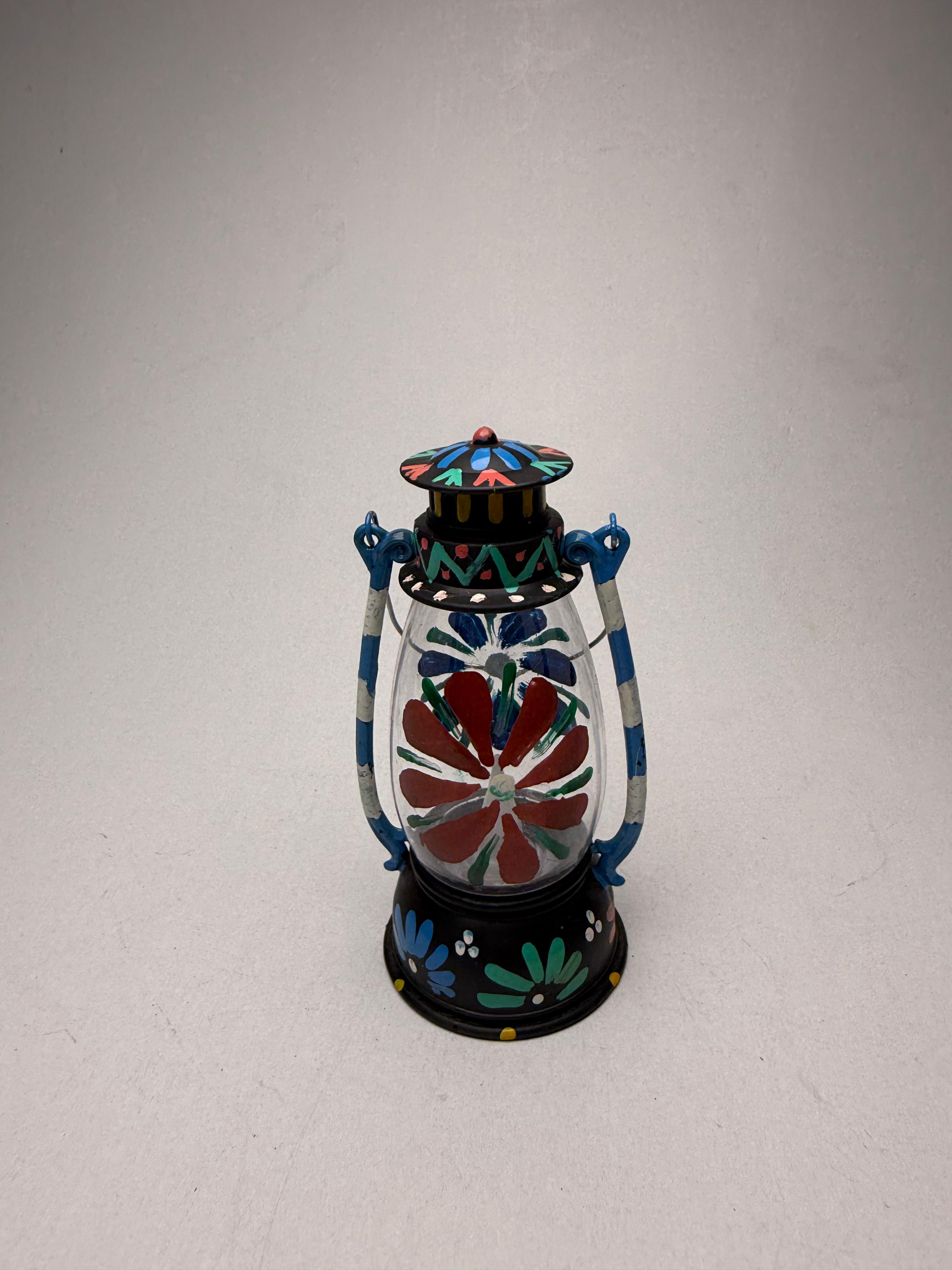 Hand-Painted Floral Lantern Light