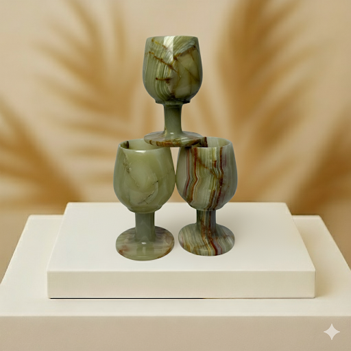 Enchanting Vine Glass stone onyx
