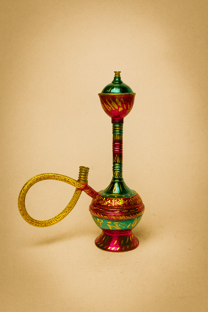 Jewel-Toned Mini Brass Hookah