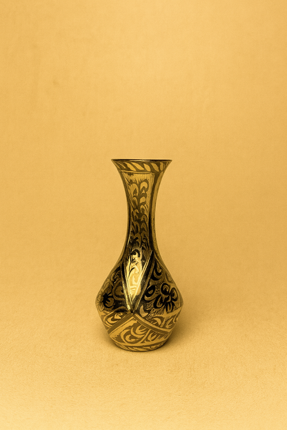 Ethnic Brass Vase Pair