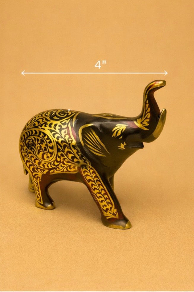 Royal Brass Elephant Figurine