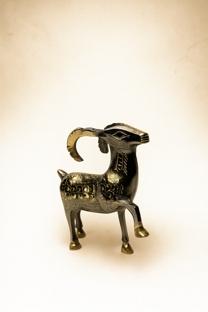 Regal Brass Mountain Markhor Figurine