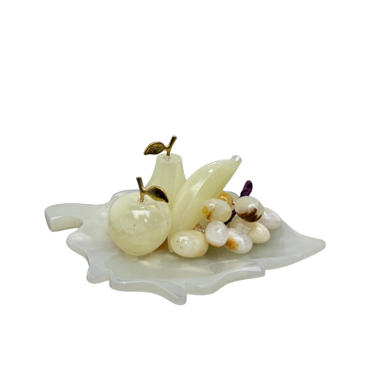 ONYX stone fruit set with plate