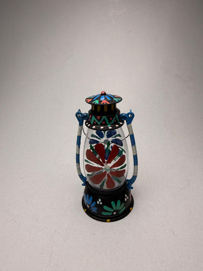Hand-Painted Floral Lantern Light