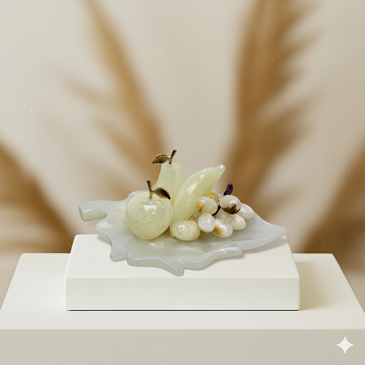ONYX stone fruit set with plate