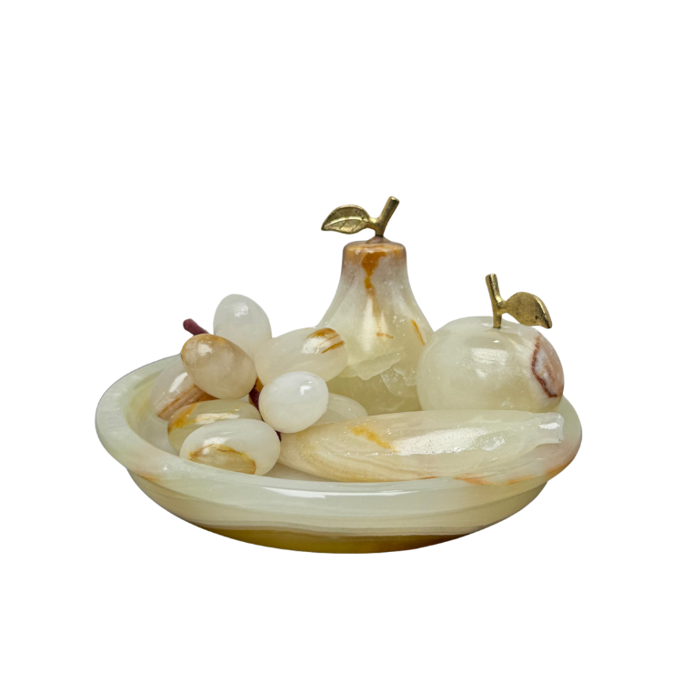 ONYX stone fruit set with plate